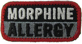 MORPHINE ALLERGY Patch - BLACK