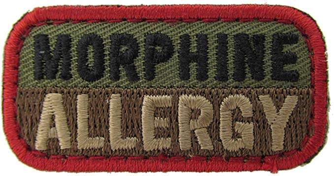 MORPHINE ALLERGY Patch - WOODLAND