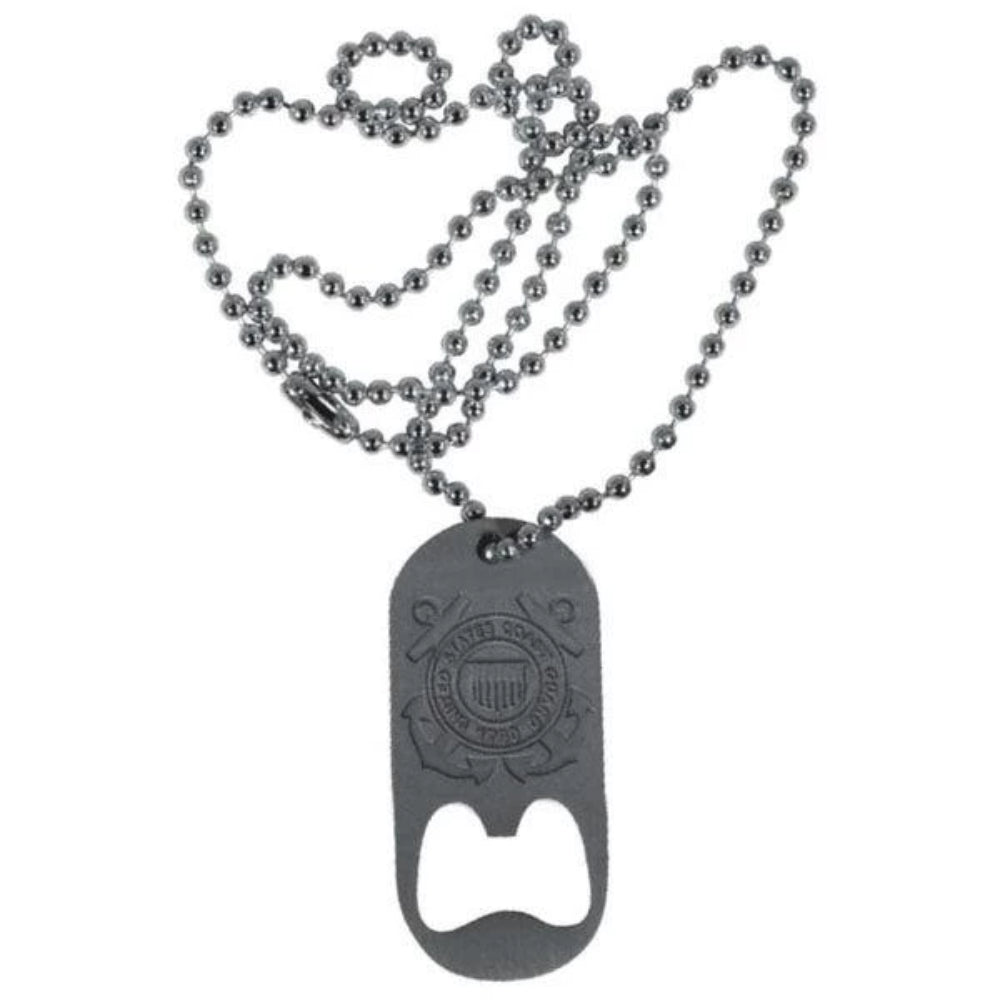 U.S. Coast Guard Crest Dog Tag Bottle Opener