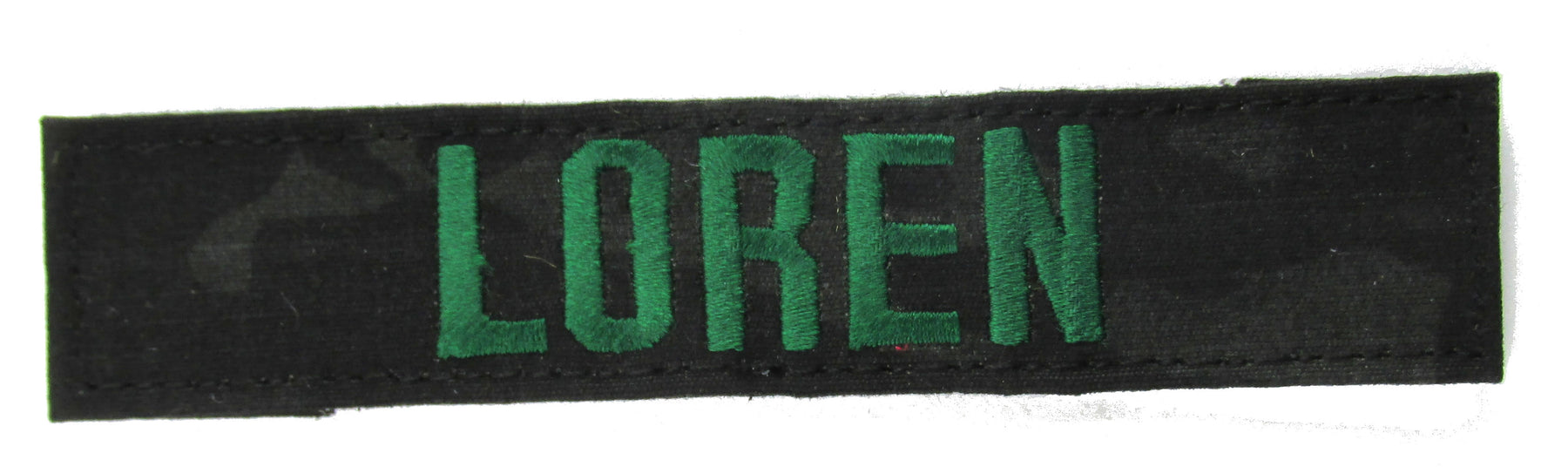 Multicam Black Name Tape with Hook Fastener - Fabric Material