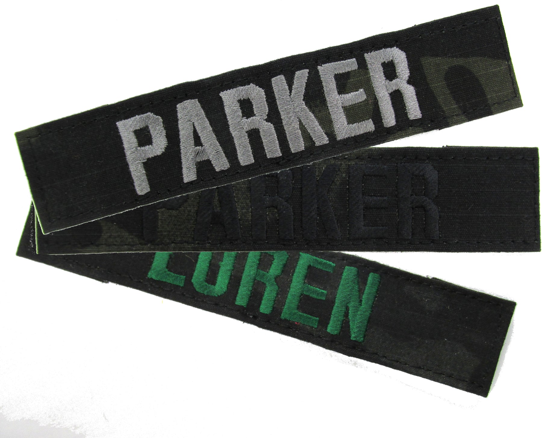 Multicam Black Name Tape with Hook Fastener - Fabric Material