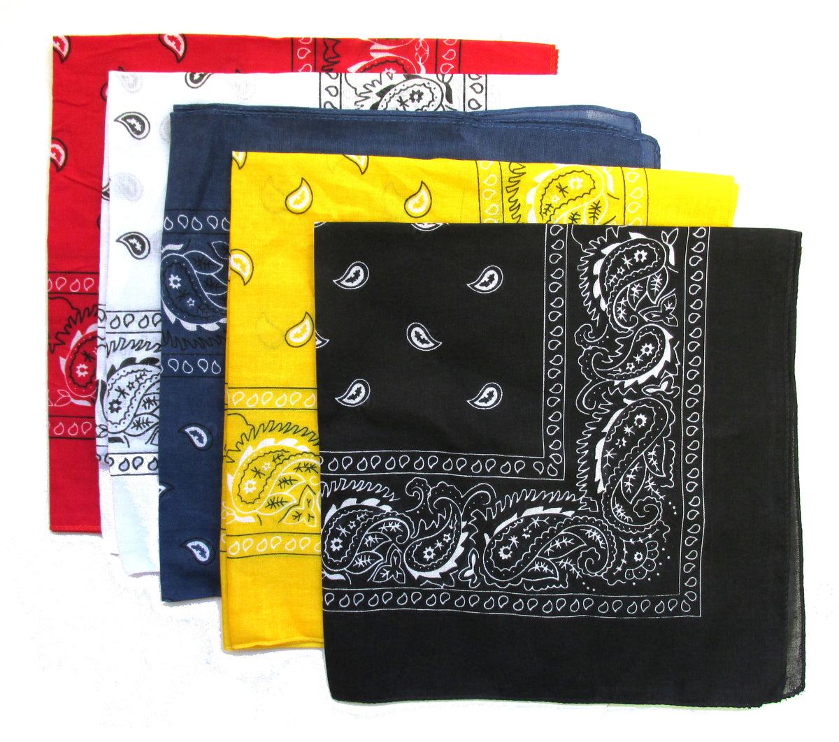 Pack of 5 - Lightweight Trainman Paisley Bandana