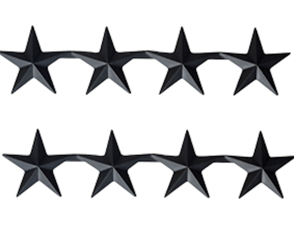 U.S. Army Black Metal Pin On Rank - Pair