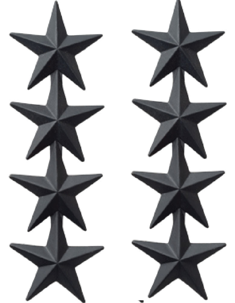 U.S. Army Black Metal Pin On Rank - Pair