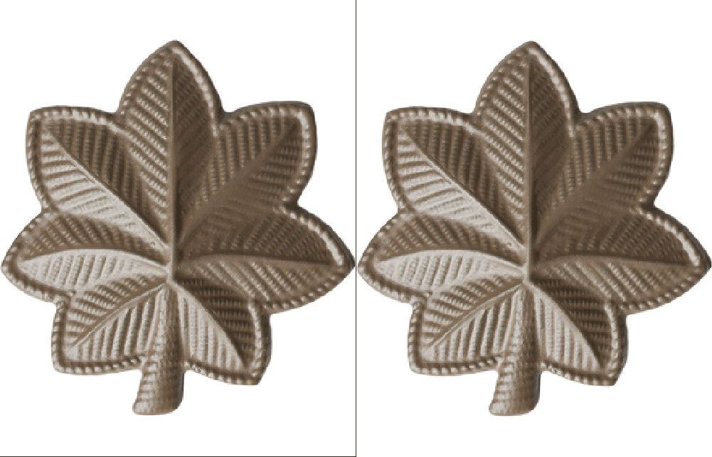 U.S. Army Black Metal Pin On Rank - Pair