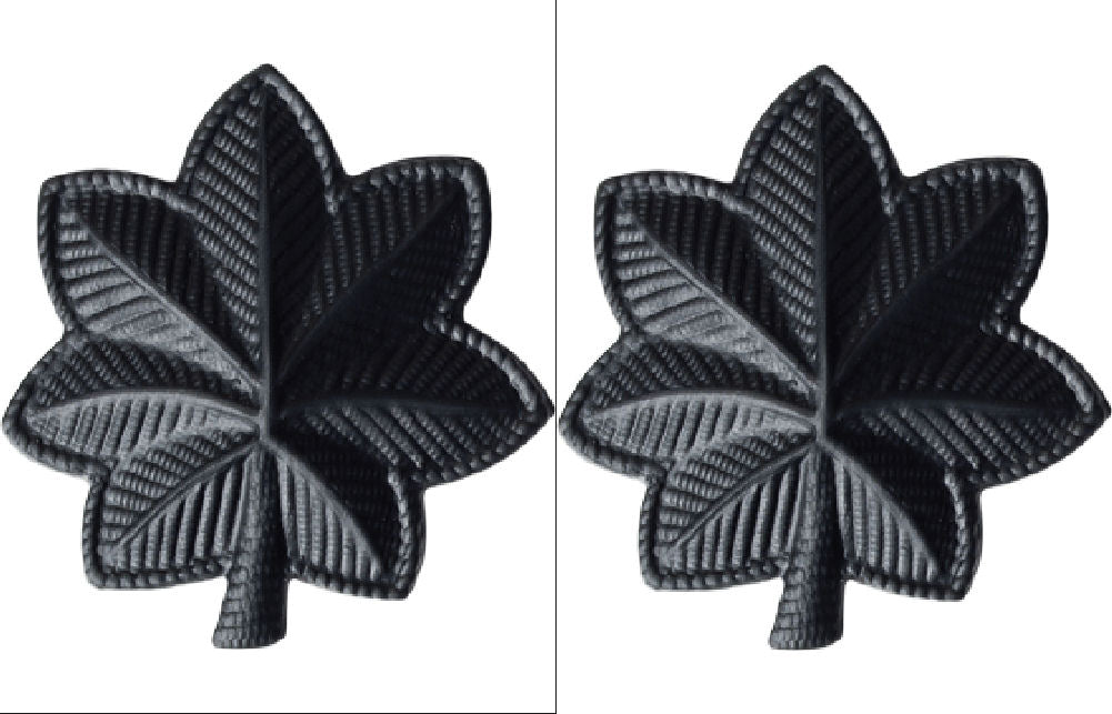 U.S. Army Black Metal Pin On Rank - Pair