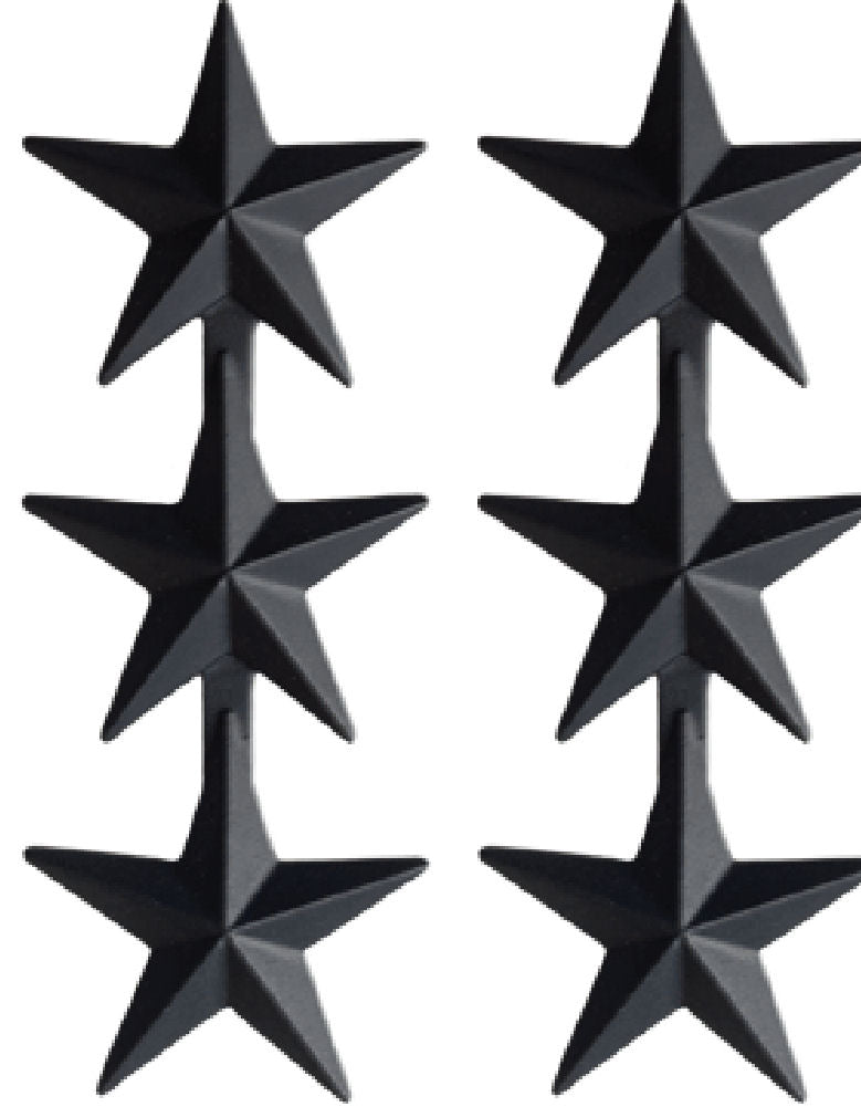 U.S. Army Black Metal Pin On Rank - Pair