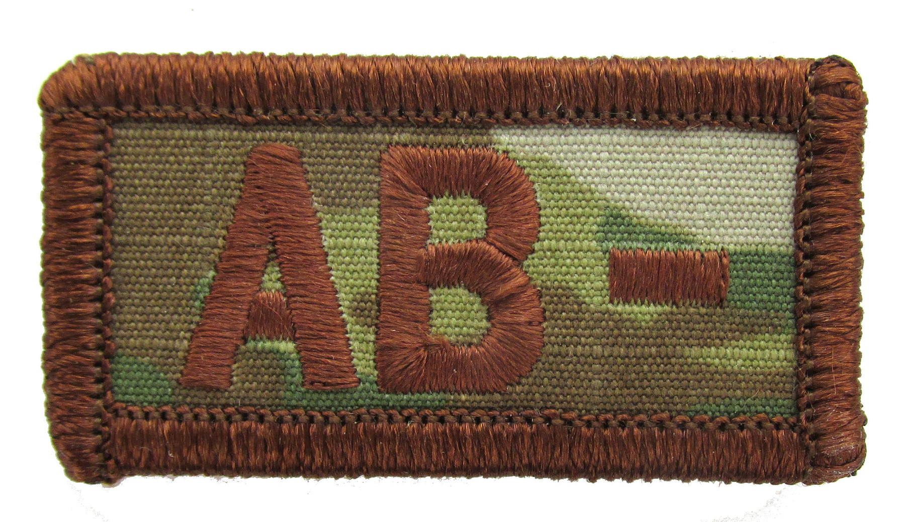 Embroidered OCP Blood Type Patches 1x2 Inch - Black or Spice Brown