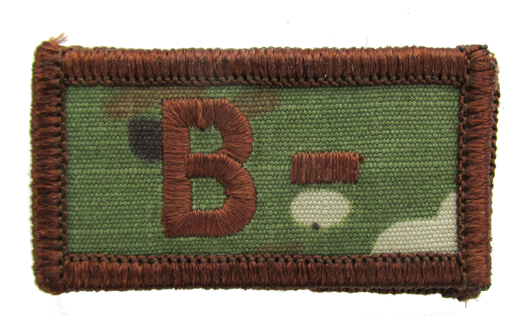 Embroidered OCP Blood Type Patches 1x2 Inch - Black or Spice Brown