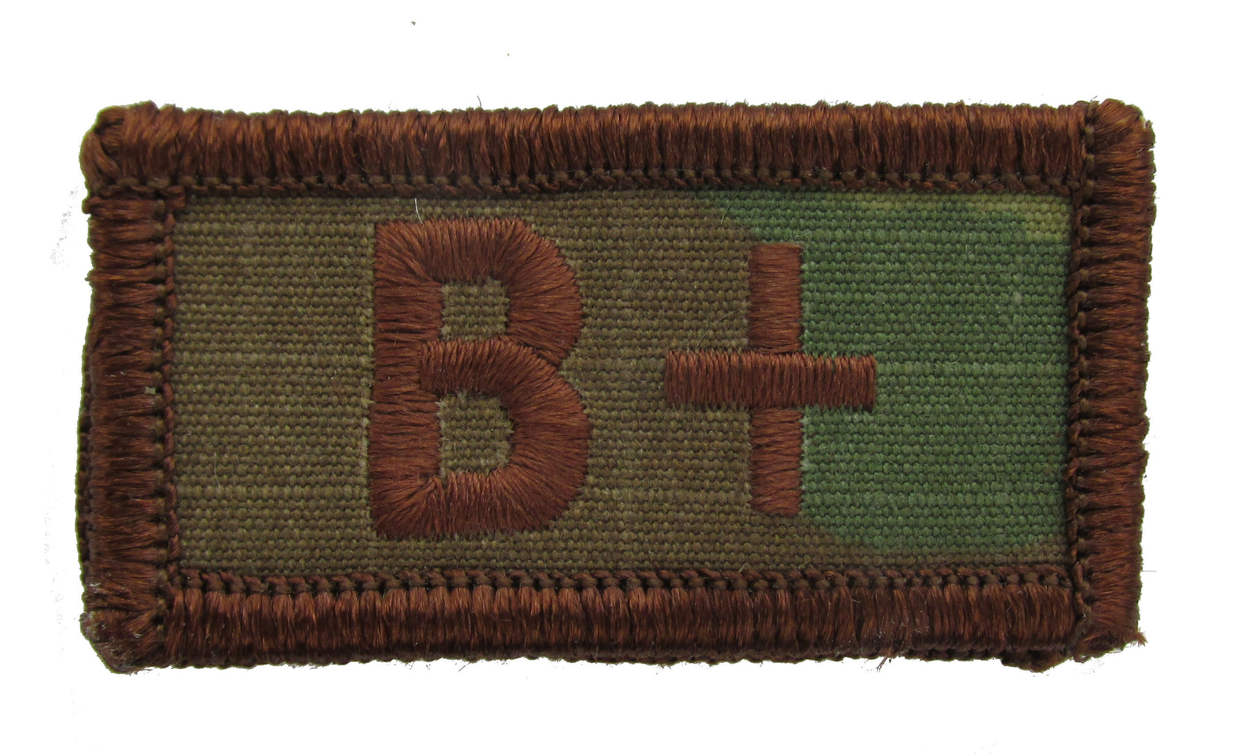 Embroidered OCP Blood Type Patches 1x2 Inch - Black or Spice Brown