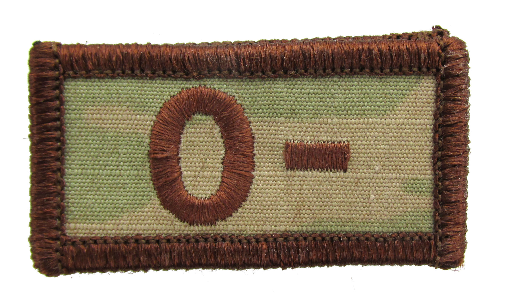 Embroidered OCP Blood Type Patches 1x2 Inch - Black or Spice Brown