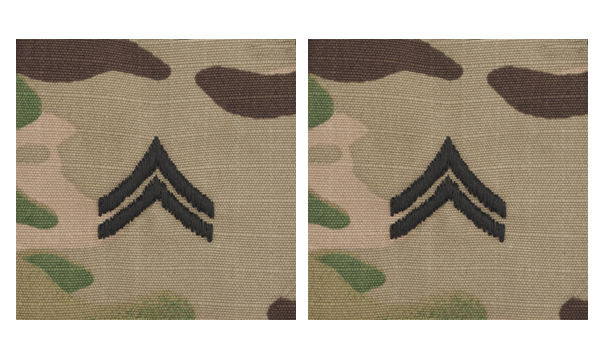 CLEARANCE 7 COLOR OCP - Army Sew-On Patrol Cap Rank (PAIR)