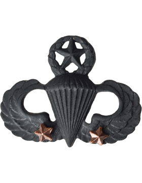 U.S. Army Parachutist Badge - Black Metal Pin-On