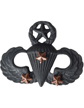 U.S. Army Parachutist Badge - Black Metal Pin-On