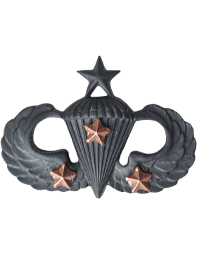 U.S. Army Parachutist Badge - Black Metal Pin-On