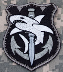 Tac Shark Morale Patch - Hook Fastener