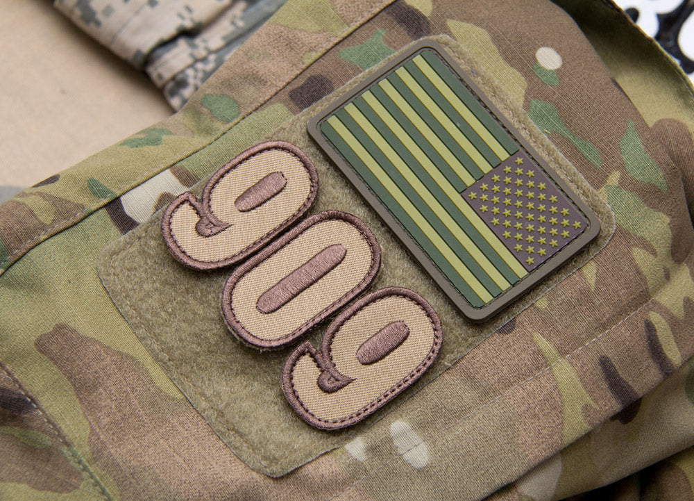 CLEARANCE - Tactical Numbers Patches with Hook Fastener