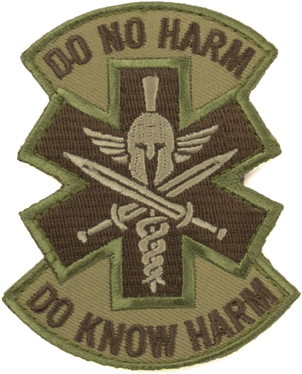 Do No Harm Morale Patch with Spartan Helmet- Hook Fastener