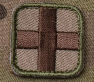 CLEARANCE - Medic Square Patch - with Hook Fastener