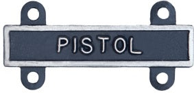 U.S. Army Qualification Bars for Marksmanship Qualification Badges - Silver Oxide Finish