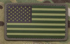 U.S. Flag Patch Forward Facing PVC with Hook Fastener