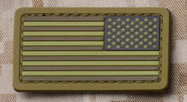 CLEARANCE - Mini U.S. Flag Patch Reverse Field PVC with Hook Fastener
