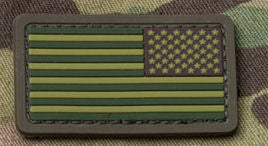 CLEARANCE - Mini U.S. Flag Patch Reverse Field PVC with Hook Fastener