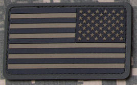 U.S. Flag Patch Reverse Field PVC with Hook Fastener