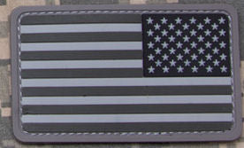 U.S. Flag Patch Reverse Field PVC with Hook Fastener