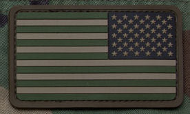 U.S. Flag Patch Reverse Field PVC with Hook Fastener