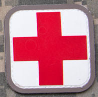 Medic Square Patch - PVC with Hook Fastener