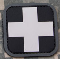 Medic Square Patch - PVC with Hook Fastener