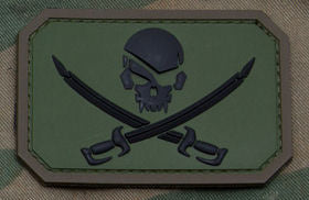 Pirate Skull Flag Morale Patch PVC - Mil-Spec Monkey