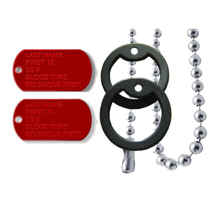 Red Medical Alert Dog Tags - Medical Dog Tags