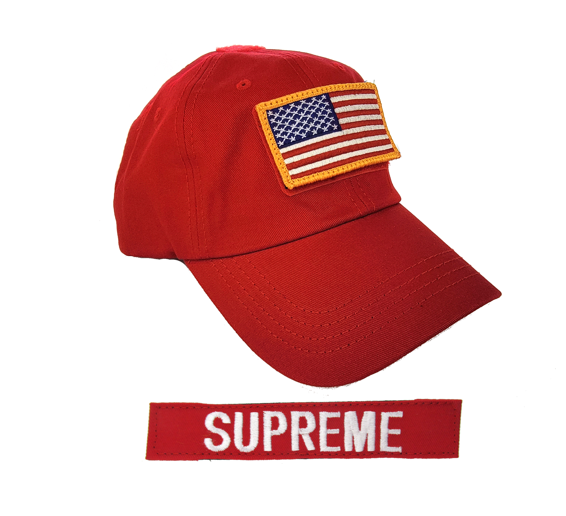 Tactical Cap Package with U.S. Flag Patch and Personalized Name Tape - Various Colors