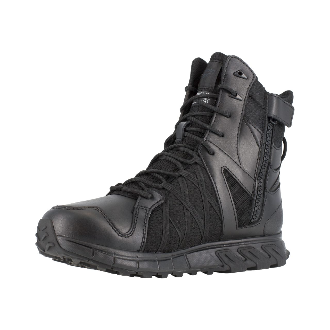 Reebok RB 3455 Trailgrip Tactical - Waterproof Boots with Side Zip - BLACK