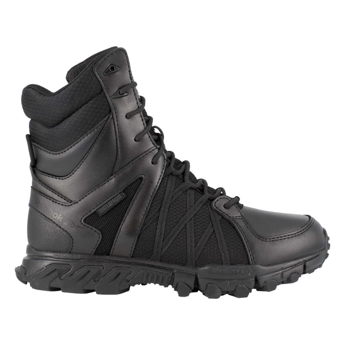 Reebok RB 3455 Trailgrip Tactical - Waterproof Boots with Side Zip - BLACK