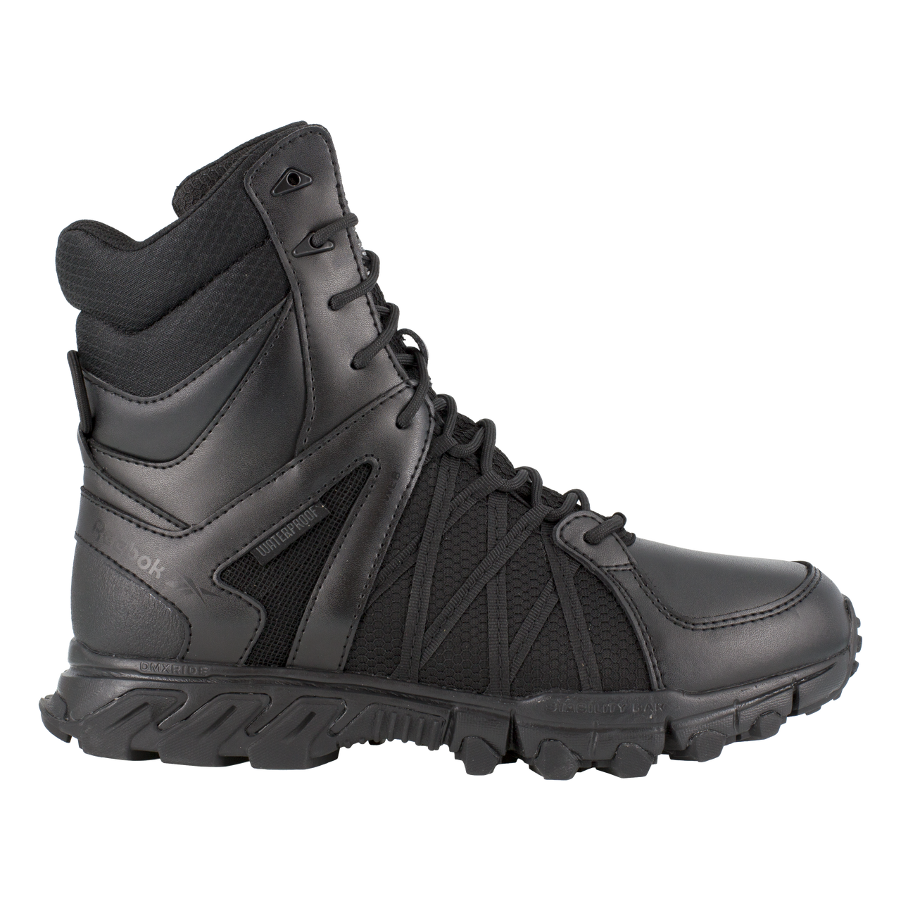 Reebok RB 3455 Trailgrip Tactical - Waterproof Boots with Side Zip - BLACK