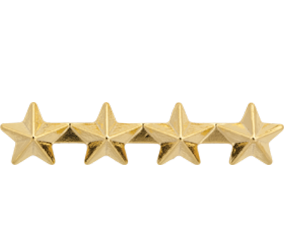 4 Gold Star Ribbon Device