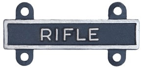 U.S. Army Qualification Bars for Marksmanship Qualification Badges - Silver Oxide Finish