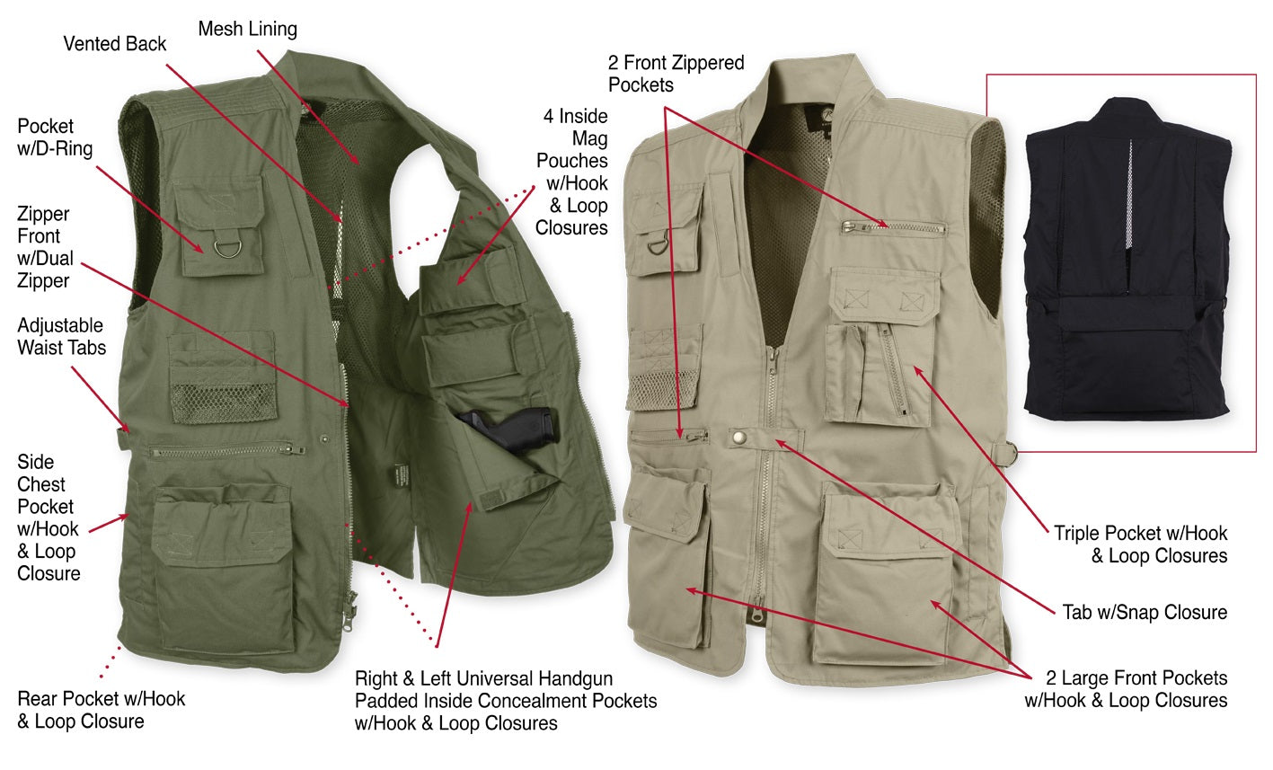Rothco Plainclothes Concealed Carry Vest