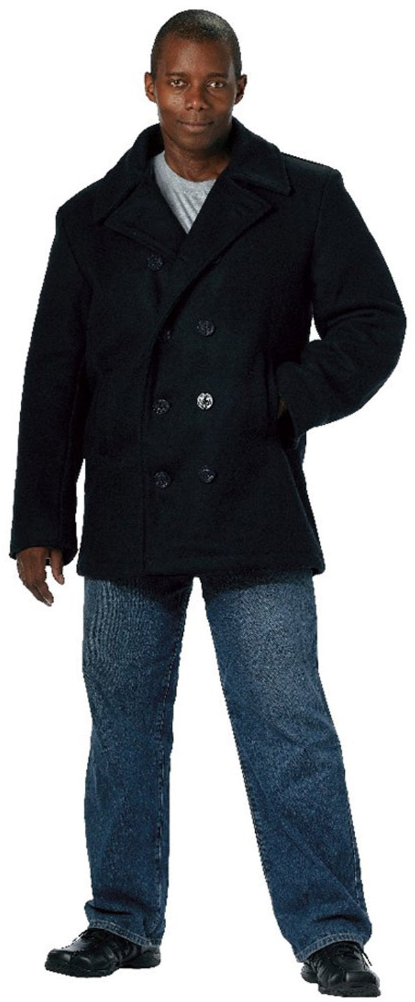 Rothco US Navy Type Pea Coat - Navy Blue