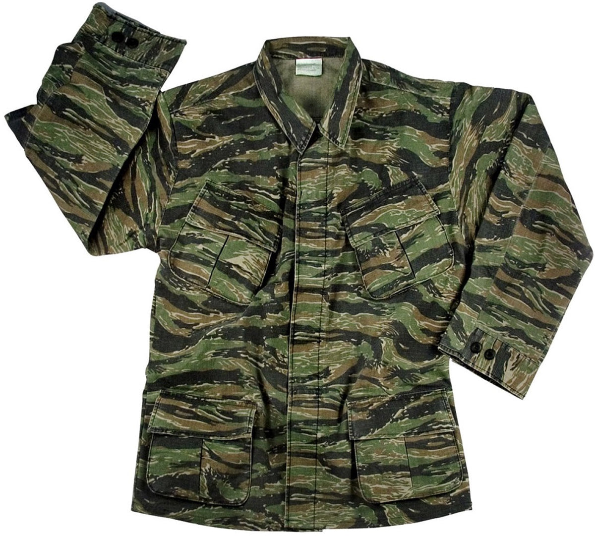 Rothco Vintage Vietnam Fatigue Shirt Rip-Stop - Tiger Stripe