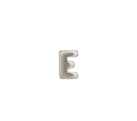 Silver Letter E Ribbon Device - Small