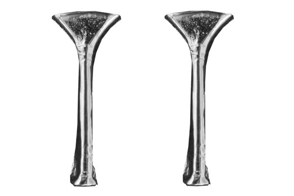 Single Bugle Collar Device - No Shine Metal Pin-On - PAIR