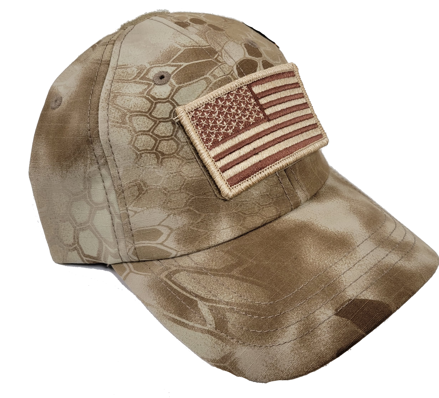 Tactical Cap Package with U.S. Flag Patch and Personalized Name Tape - Various Colors