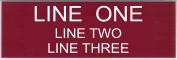 Engraved Name Plate - Three Lines