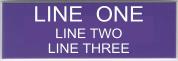 Engraved Name Plate - Three Lines