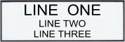 Engraved Name Plate - Three Lines