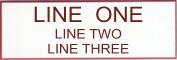 Engraved Name Plate - Three Lines